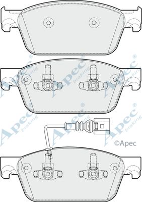 APEC BRAKING Piduriklotsi komplekt,ketaspidur PAD1782